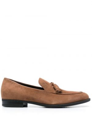 Pantofi loafer din piele de căprioară Fratelli Rossetti maro