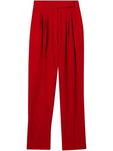 Pantaloni a vita alta Burberry rosso