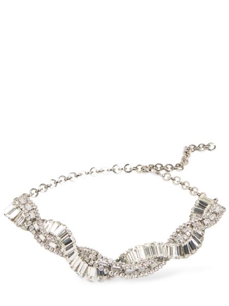 Choker med kristaller Alessandra Rich silver