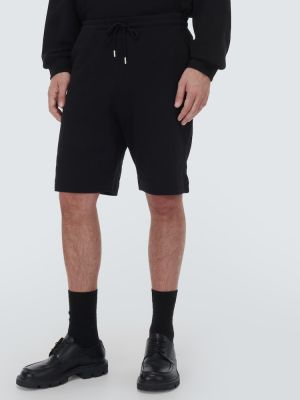 Pantaloncini di cotone in jersey Dries Van Noten nero