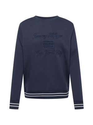TOMMY HILFIGER Bluză de molton  bleumarin / alb