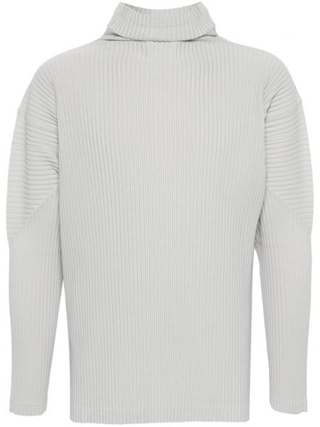 Plisirana dugi sweatshirt Homme Plissé Issey Miyake siva