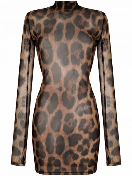 Vestido de cóctel leopardo Philipp Plein