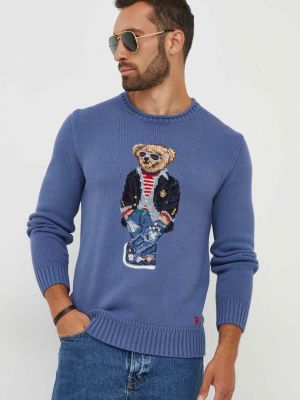 Modrý bavlněný svetr Polo Ralph Lauren