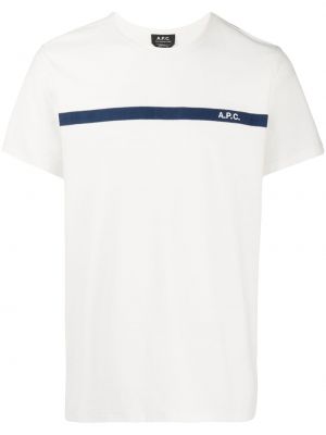 Camiseta a rayas A.p.c. blanco