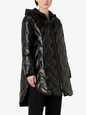 Prošívaný kabát na zip Emporio Armani černý