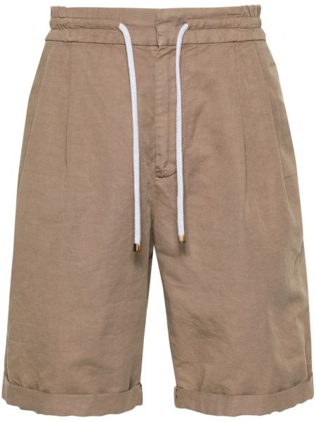 Plisirane bermuda kratke hlače Brunello Cucinelli smeđa