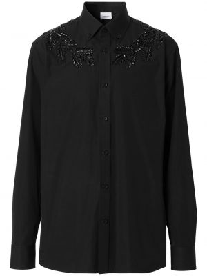 Риза с кристали Burberry черно