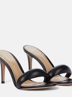 Mules en cuir Gianvito Rossi noir