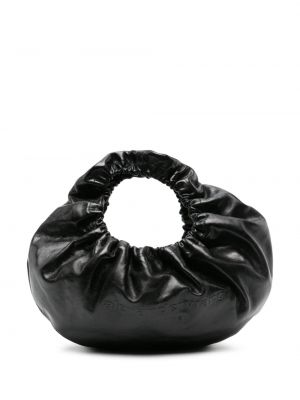 Usnjena nakupovalna torba Alexander Wang črna