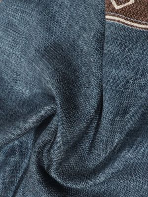 Шелковый платок Brunello Cucinelli синий