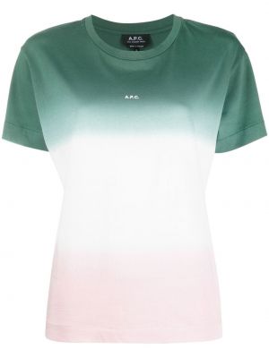 Gradienta krāsas t-krekls ar apdruku A.p.c.