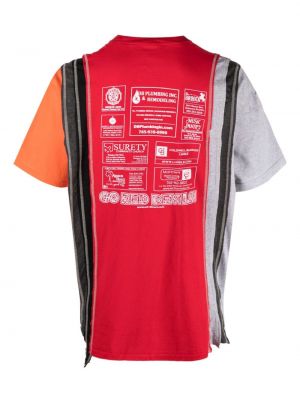 Koszulka bawełniana z nadrukiem Needles czerwona