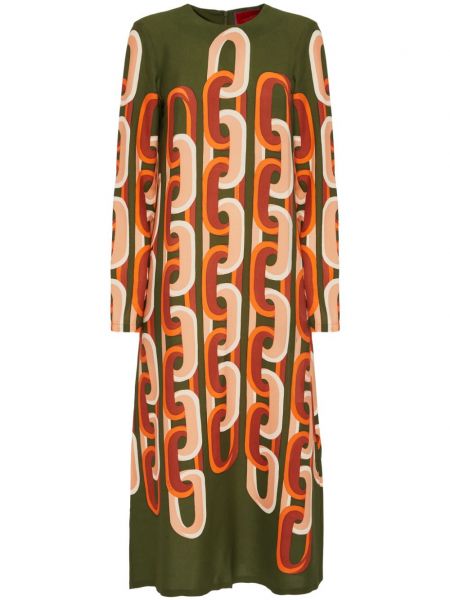 Ίσιο φόρεμα με σχέδιο La Doublej πράσινο