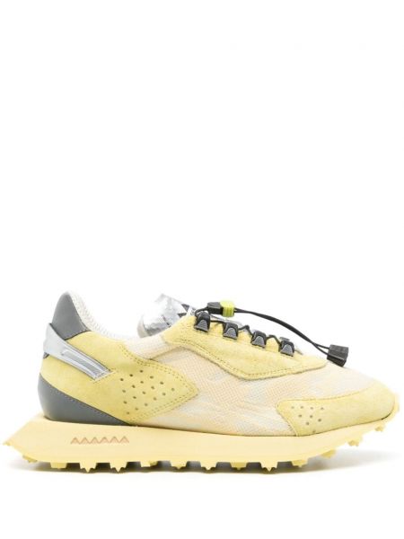 Sneakers από διχτυωτό Run Of κίτρινο