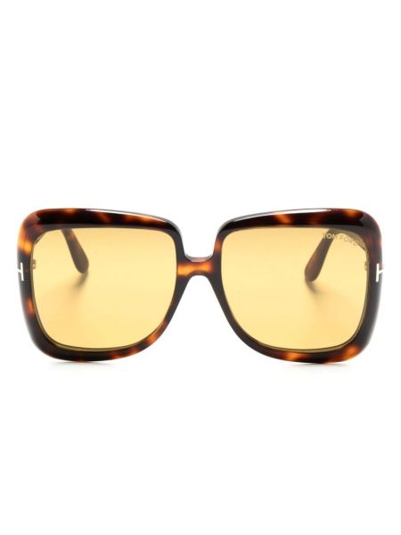 Oversized γυαλιά ηλίου Tom Ford Eyewear καφέ