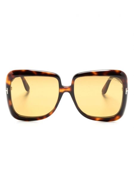 Akiniai nuo saulės oversize Tom Ford Eyewear ruda