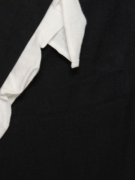 Leinen blazer mit rüschen Yohji Yamamoto schwarz
