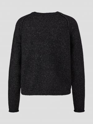 Меланжов пуловер Qs By S.oliver черно