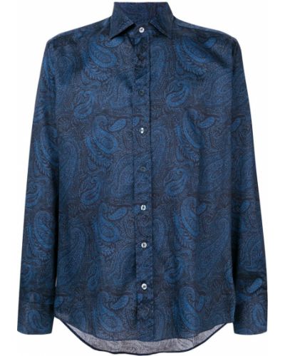 Košeľa s potlačou s paisley vzorom Etro modrá