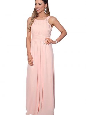 Шифоновое длинное платье Krisp розовое