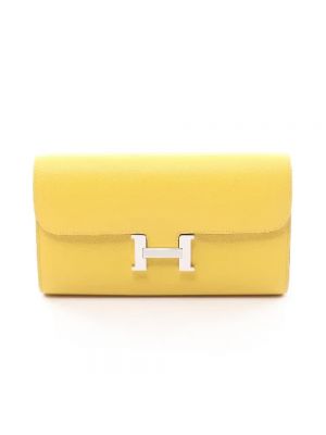 Kopertówka skórzana Hermès Vintage żółta