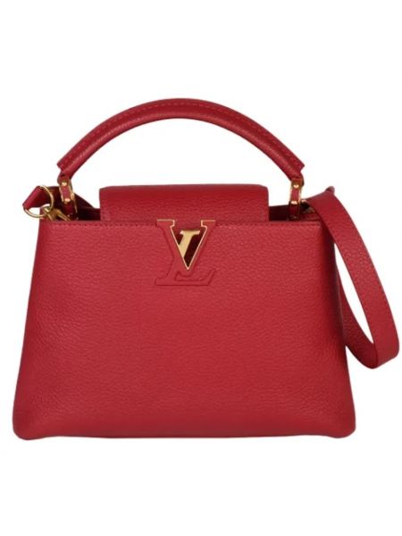 Torba na ramię skórzana Louis Vuitton Vintage czerwona