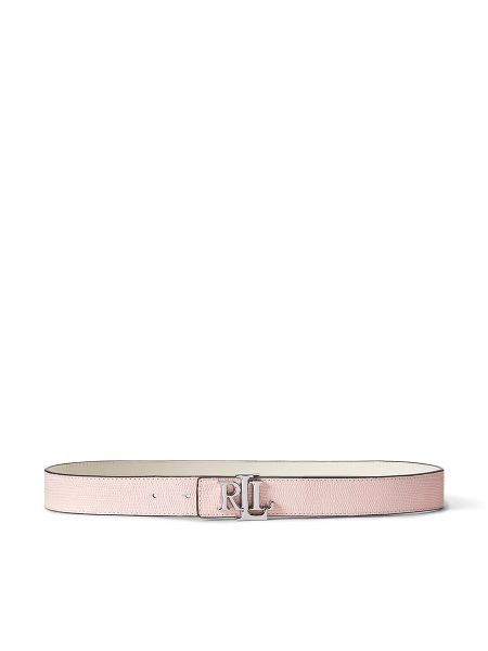 Cinturón de cuero reversible Lauren Ralph Lauren rosa