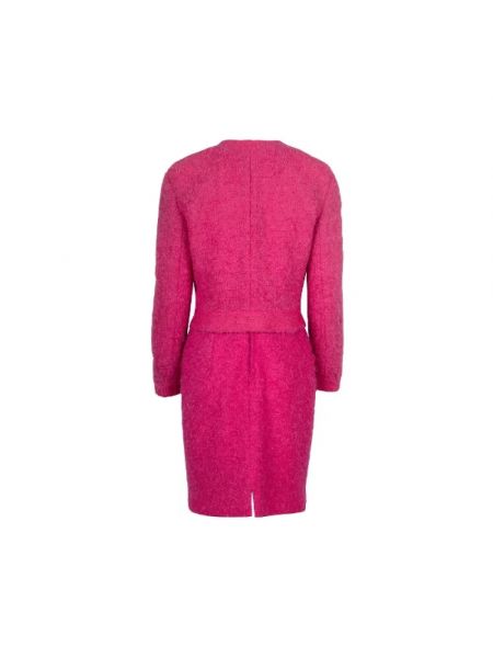 Vestido de lana Valentino Vintage rosa