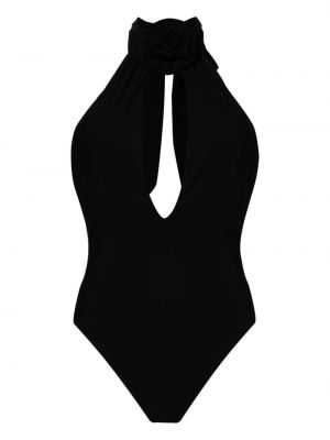 Gėlėtas maudymosi kostiumėlis Magda Butrym juoda