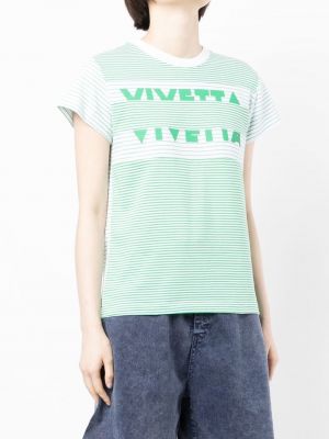 Tričko s potiskem Vivetta zelené
