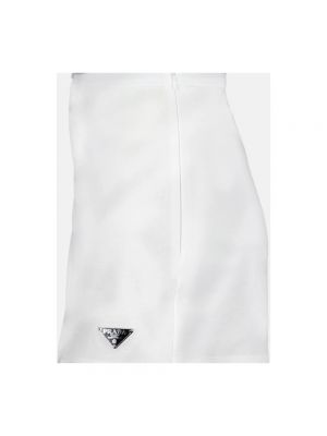 Mini falda de tela jersey Prada blanco