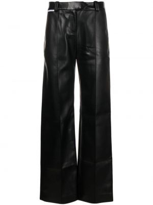 Pantaloni din piele Aleksandre Akhalkatsishvili negru