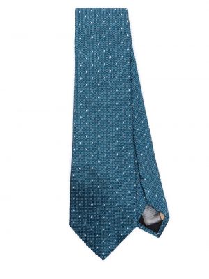 Pöttyös selyem nyakkendő Paul Smith kék