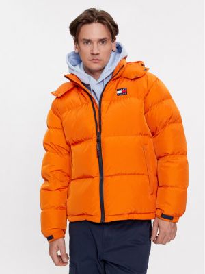 Denim jakna Tommy Jeans oranžna