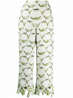 Pantalones de flores con estampado Rosie Assoulin verde