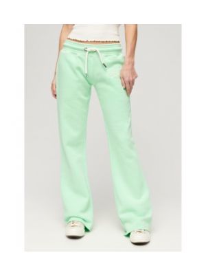 Pantalons moulants en coton large Superdry vert