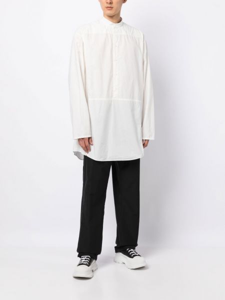 Péřová bavlněná košile s knoflíky Nicolas Andreas Taralis bílá