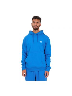 Sweter z kapturem Adidas Originals niebieski