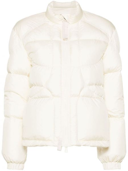 Prošivena pernata jakna Moncler bijela