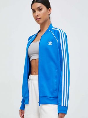 Mikina s aplikacemi Adidas Originals modrá