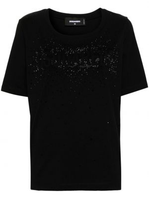 Bavlnené tričko Dsquared2 čierna