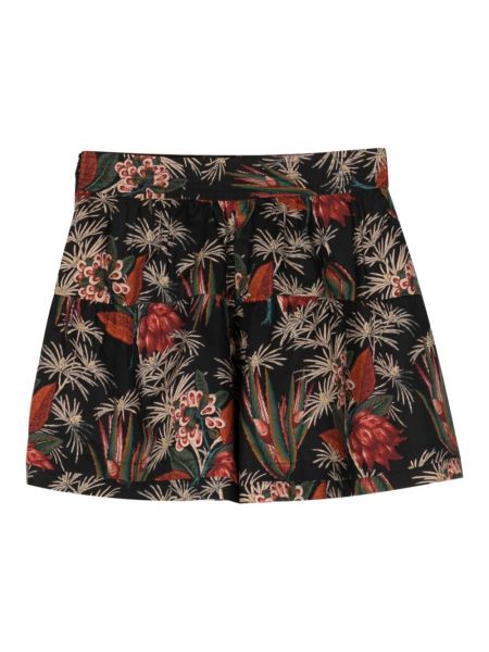 Shorts en coton à fleurs Ulla Johnson noir