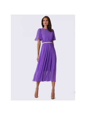Фиолетовое шифоновое платье миди Арт-Деко