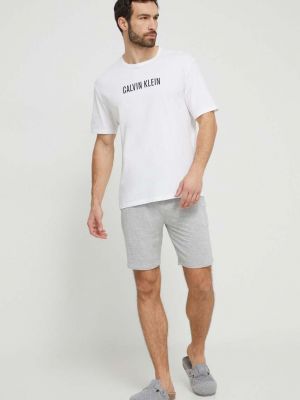 Koszulka bawełniana z nadrukiem Calvin Klein Underwear biała