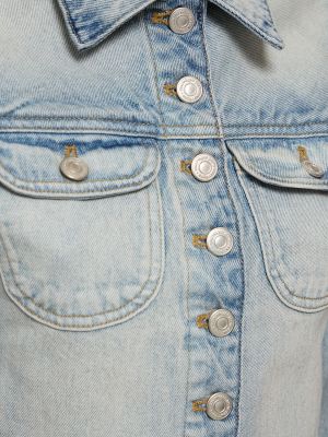 Bavlnená džínsová bunda Courreges modrá