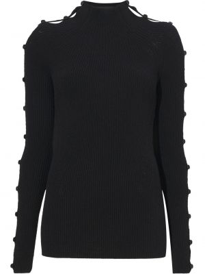 Długi sweter bawełniane z długim rękawem Proenza Schouler - сzarny
