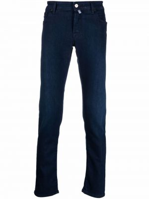 Slim fit skinny fit-jeans Jacob Cohën blå