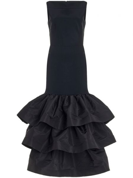 Коктейлна рокля с волани Greta Constantine черно