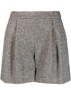 Woll shorts mit plisseefalten Fabiana Filippi grau